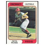 Four 1973 & 74 Pete Rose Topps MLB Cards