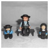 Cast Iron Amish Dad and two kids