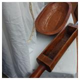 Dough Bowl & Rolling Pin Spice Rack or Planter