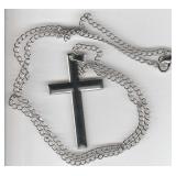 Silver toned Necklace with Cross Pendant