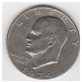 1974 D US Eisenhower 1 Dollar Coin