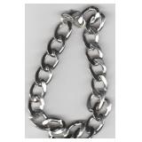 Silver Toned Heavy Link Bracelet crab claw catch