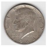 1964 P US 90% Silver Kennedy Half Dollar