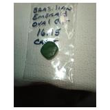 Brazilian Cut & Faceted Oval Emerald 15.5 carat