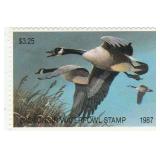 1987 Wisconsin Mint Waterfowl Hunting Stamp