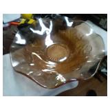 Iridescent Depression Glass Bowl