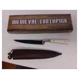 Bone Handled Texas Toothpick Fixed Blade Knife