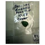 Brazilian Cut & Faceted Oval Emerald 10.55 carat