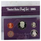 1985 S US Proof Coin Set with COA