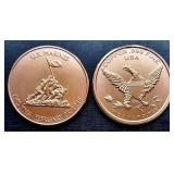 USMC  1 Oz. .999 Fine Copper Coin