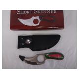 Short Skinner Fixed Blade Knife with Sheath