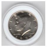 1990 P Uncirculated Kennedy Half Dollar Coin