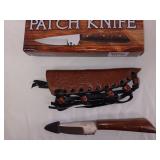 Patch Knife with Leather Sheath, Boxed