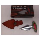 Tri-Angular Push Dagger with Sheath