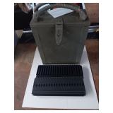 WWII Italian Breda 37 Machinegun Feed Trays & Case