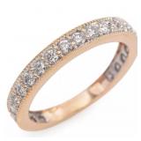 14K Yellow Gold Genuine Diamond Wedding Ring Band