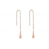 14K Rose Gold Pl Sterling Teardrop Earrings