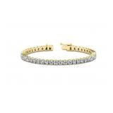 18k Yellow Gold Sterling Pl Tennis Bracelet