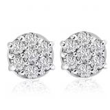 14K Gold Genuine Diamond 10K Gold Studs Earrings