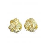 14K Gold Pl Italian Sterling Silver Earrings