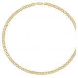 14K Gold Pl Sterling Silver Diamond Cut Anklet