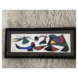 Joan Miro Lithograph in Colors Framed