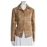 $3,980 VALENTINO Gold Tweed Pattern Jacket w/ Tags