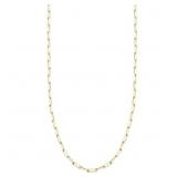 Italy 18k Gold Pl Sterling Link Chain Necklace