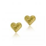 14k Solid Gold Childrens Diamond Cut Stud Earrings