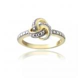 Genuine Diamond 14K Gold Pl Sterling Promise Ring