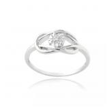 Genuine Diamond 925 Silver Flower Promise Ring