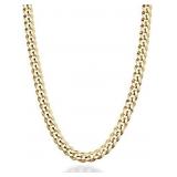 Italy 14K Gold Pl Sterling Silver Chain Necklace