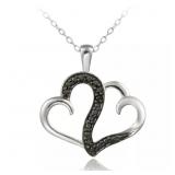 Genuine Black Diamond 925 Silver Necklace