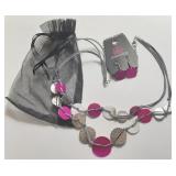 PAPARAZZI NECKLACE & EARRINGS SET W/ MESH