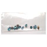 12-15 DIFFERENT SIZE BLUE GEMS