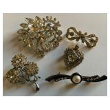 5 Vintage Brooches