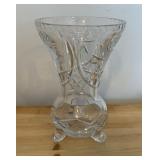 Vintage Three Footed Crystal Vase