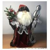 Large Santa Figure, Tree And Staff