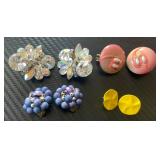 Vintage Earrings, Japan, Clip Ons