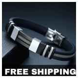 NEW Vnox Stainless Steel Bracelet Men Wrist Band