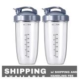 2-Pack 32oz Cups with Flip-Top Lid for NutriBullet