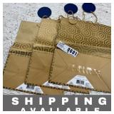 Qty 3 Gold Printed Paper Bag With Handles