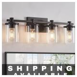 NEW Buevea 4-Light Black Bathroom Light Fixtures