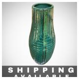 Ceramic Teal Vase for Home Decor and Centerpieces