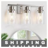 NEW Qty2 3-Light Bathroom Vanity Light Fixtures