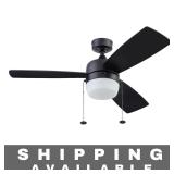 NEW Barcadero, 44" Indoor LED Ceiling Fan w/ Light