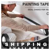 NEW 24 Roll Removable Painters Tape (Black,2 Inch)