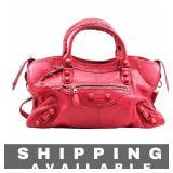 2-way Shoulder Bag Leather Pink