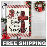 NEW Christmas Jesus Garden Flag Religious Holiday