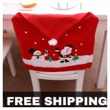 NEW Santa Chair Cover Xmas Table Ornaments